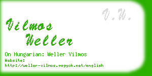 vilmos weller business card